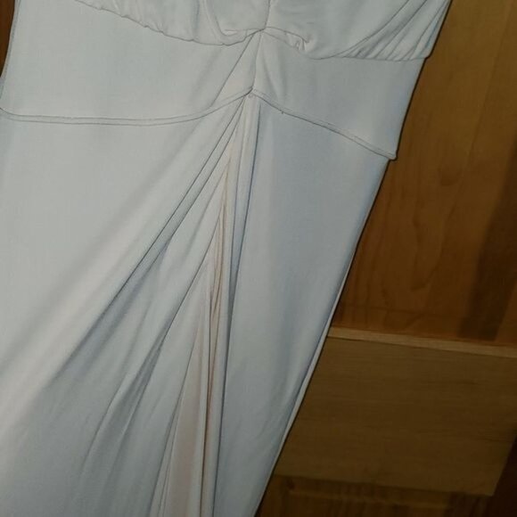 Badgley Mischka Collection Embellished Sheer Blush Maxi Event Lined Sz. 4 Dress - Picture 6 of 15